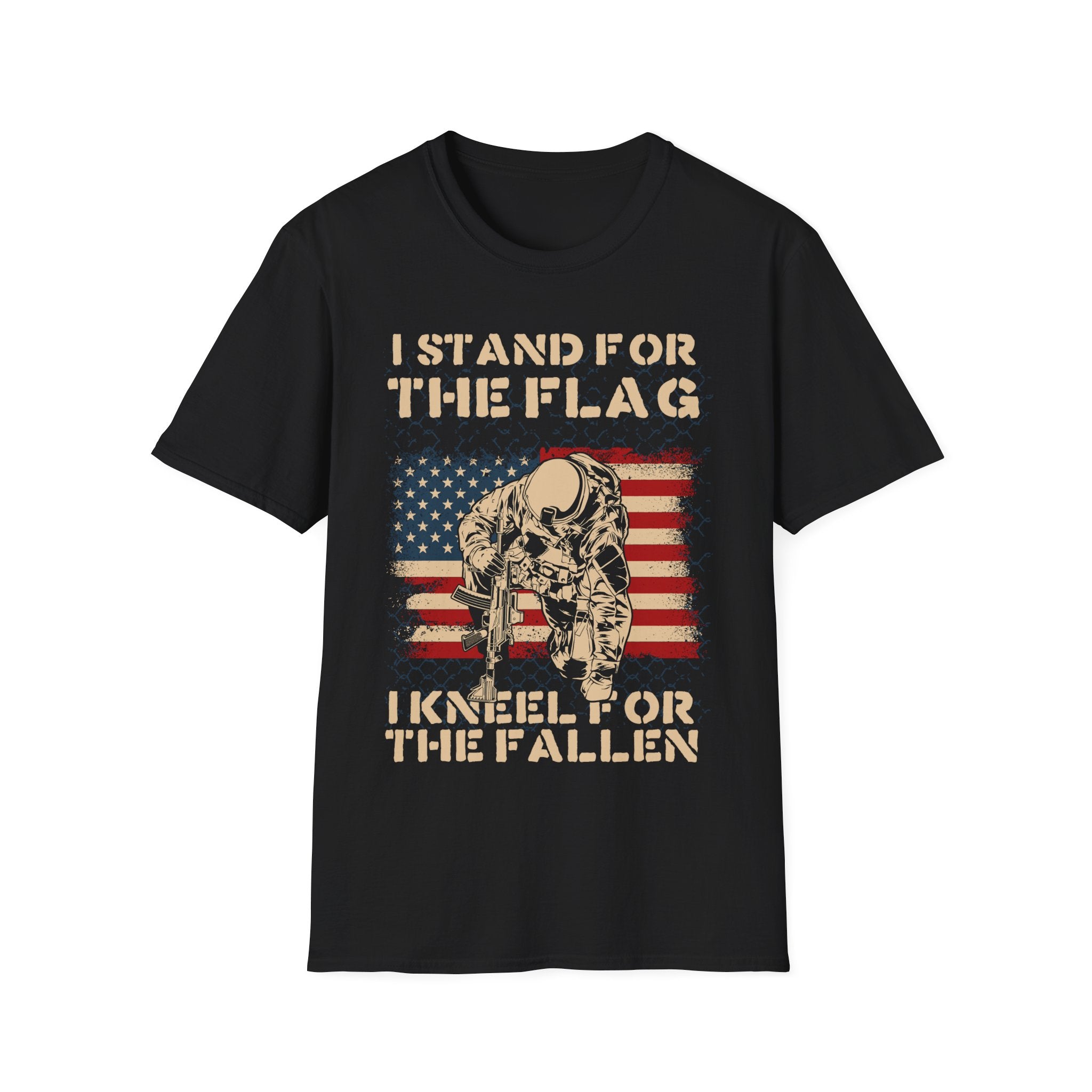 I Stand for the Flag I Kneel for the Fallen Patriotic Veteran Shirt