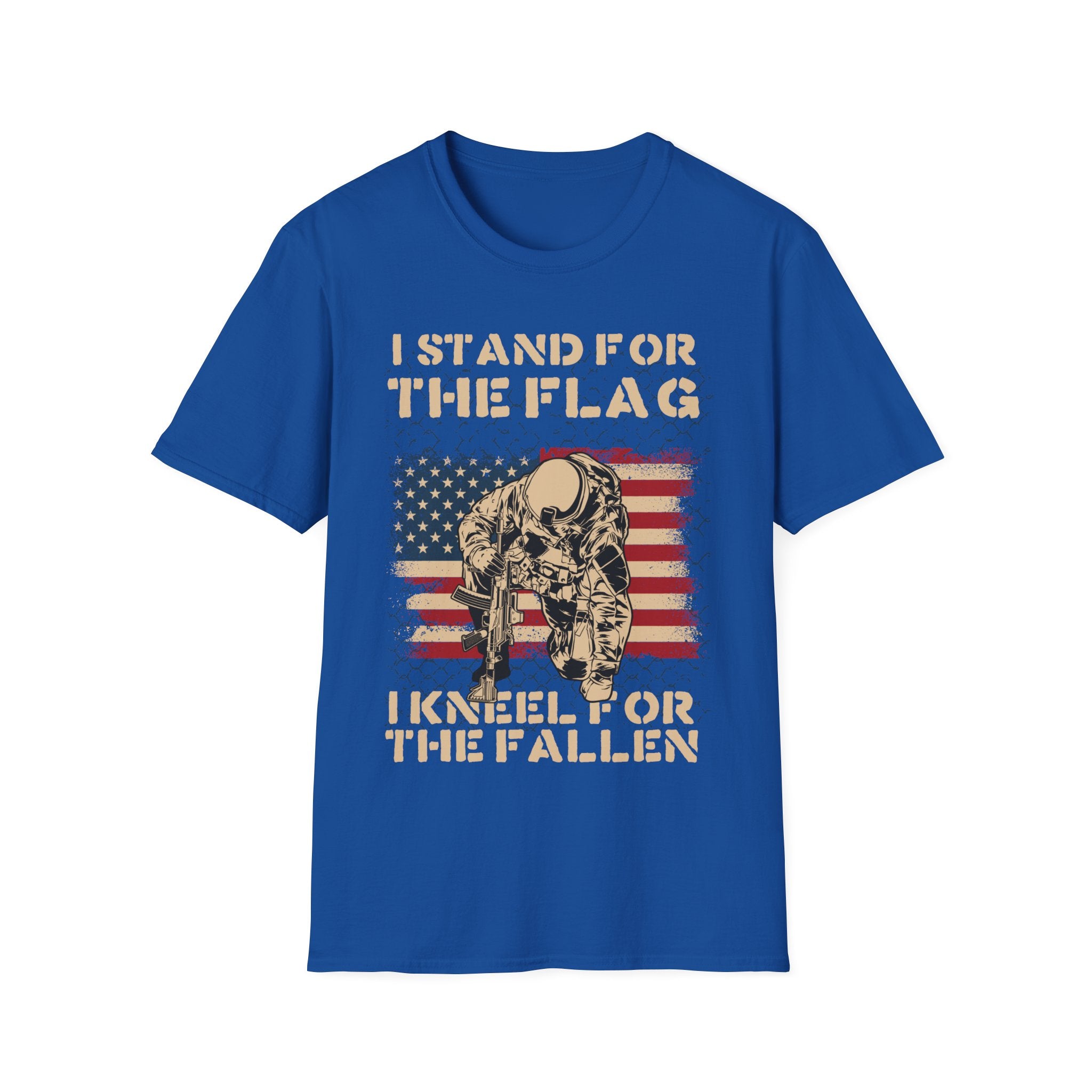 I Stand for the Flag I Kneel for the Fallen Patriotic Military Shirt