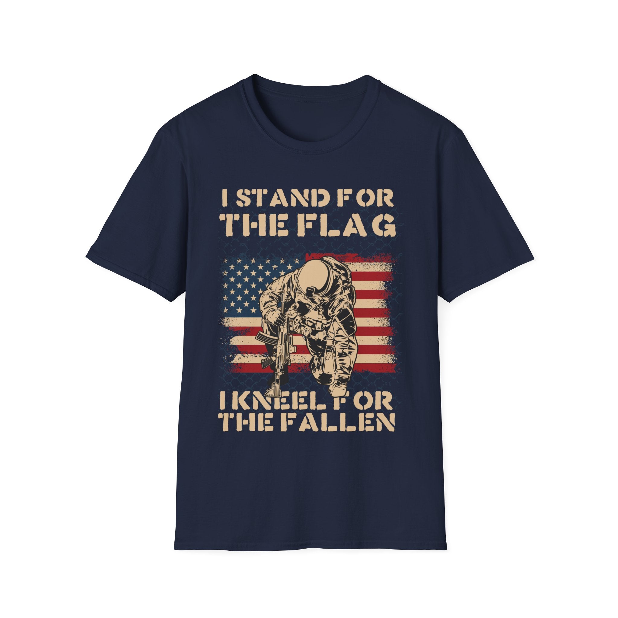 I Stand for the Flag I Kneel for the Fallen Patriotic Military Shirt