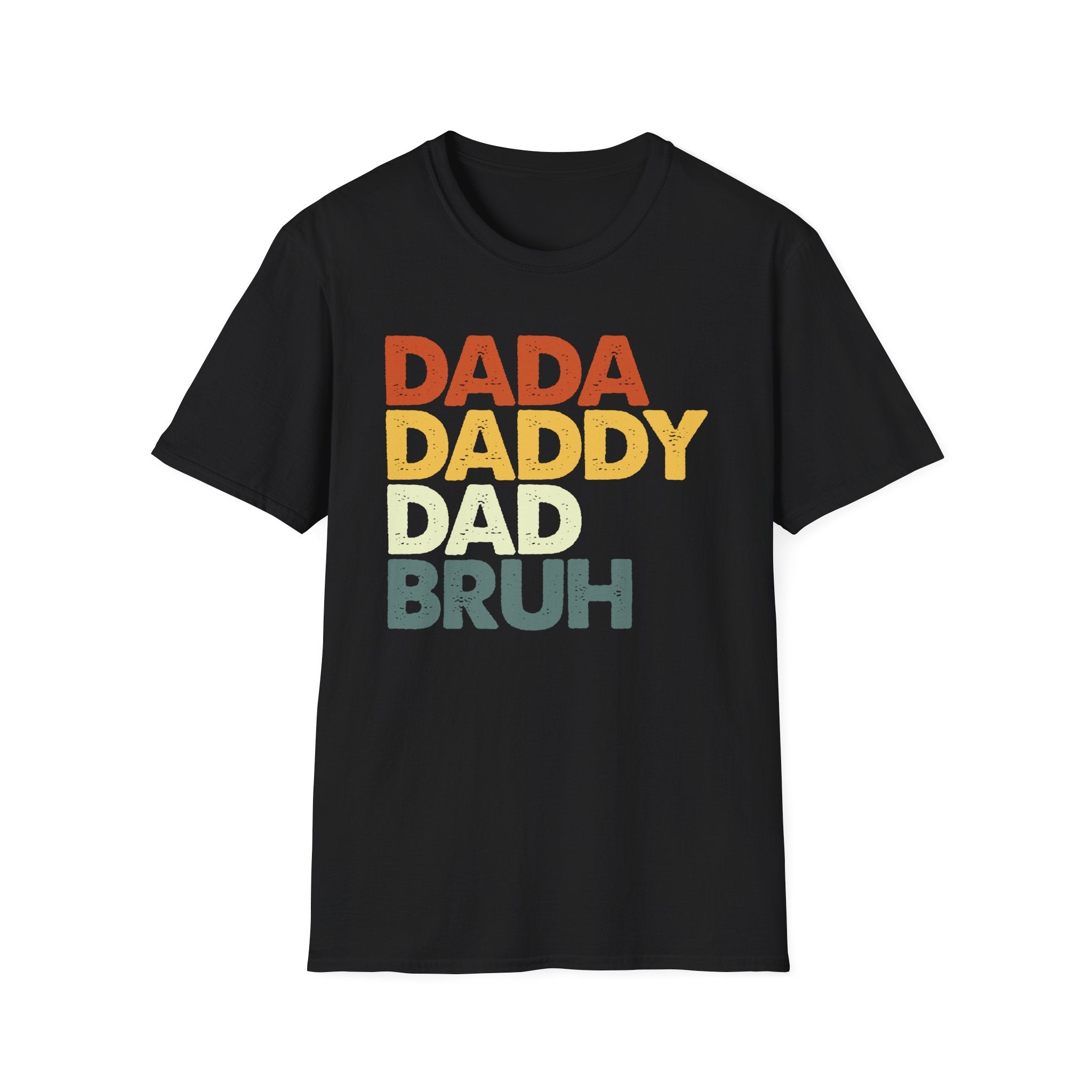 Dada Daddy Dad Bruh T-Shirt Funny Fatherhood Evolution Gift