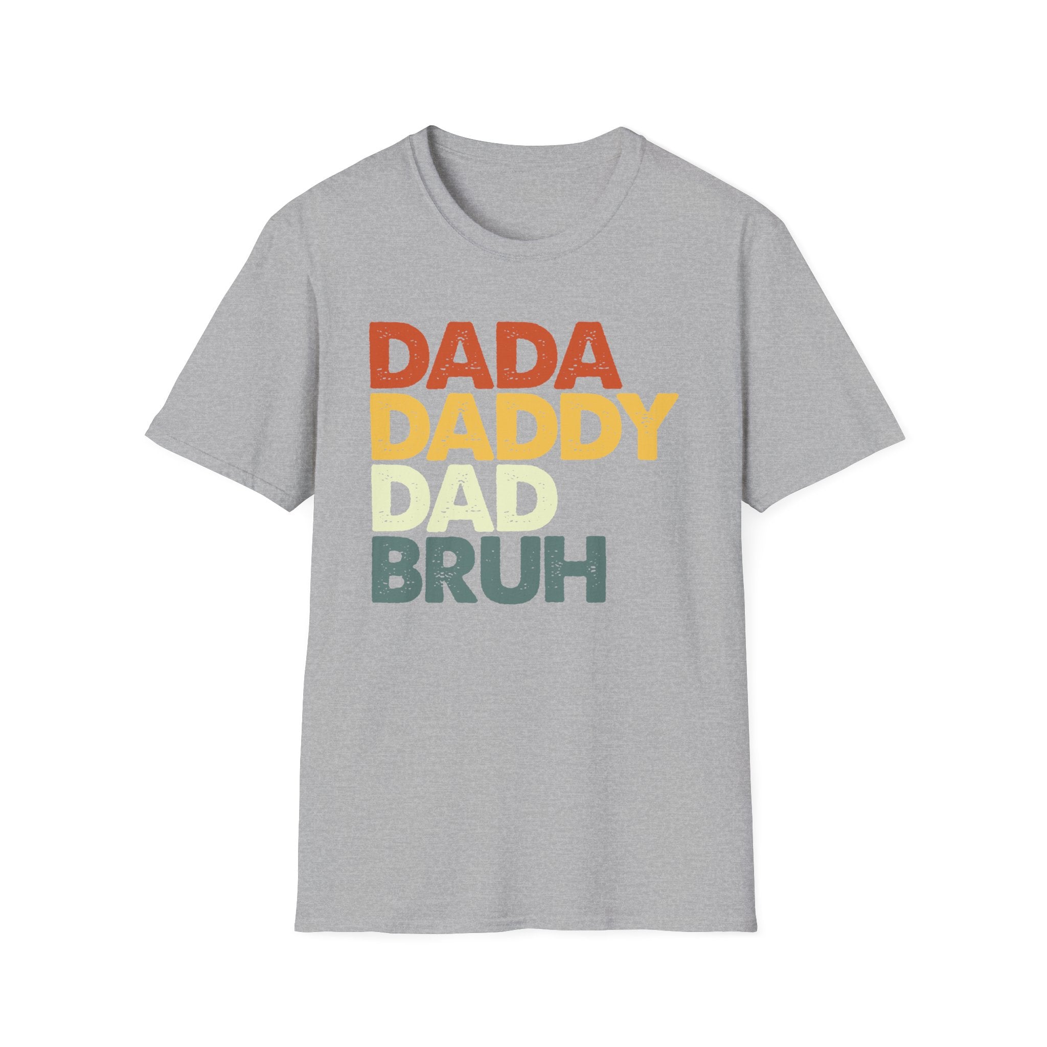 Dada Daddy Dad Bruh T-Shirt Funny Fatherhood Evolution Gift