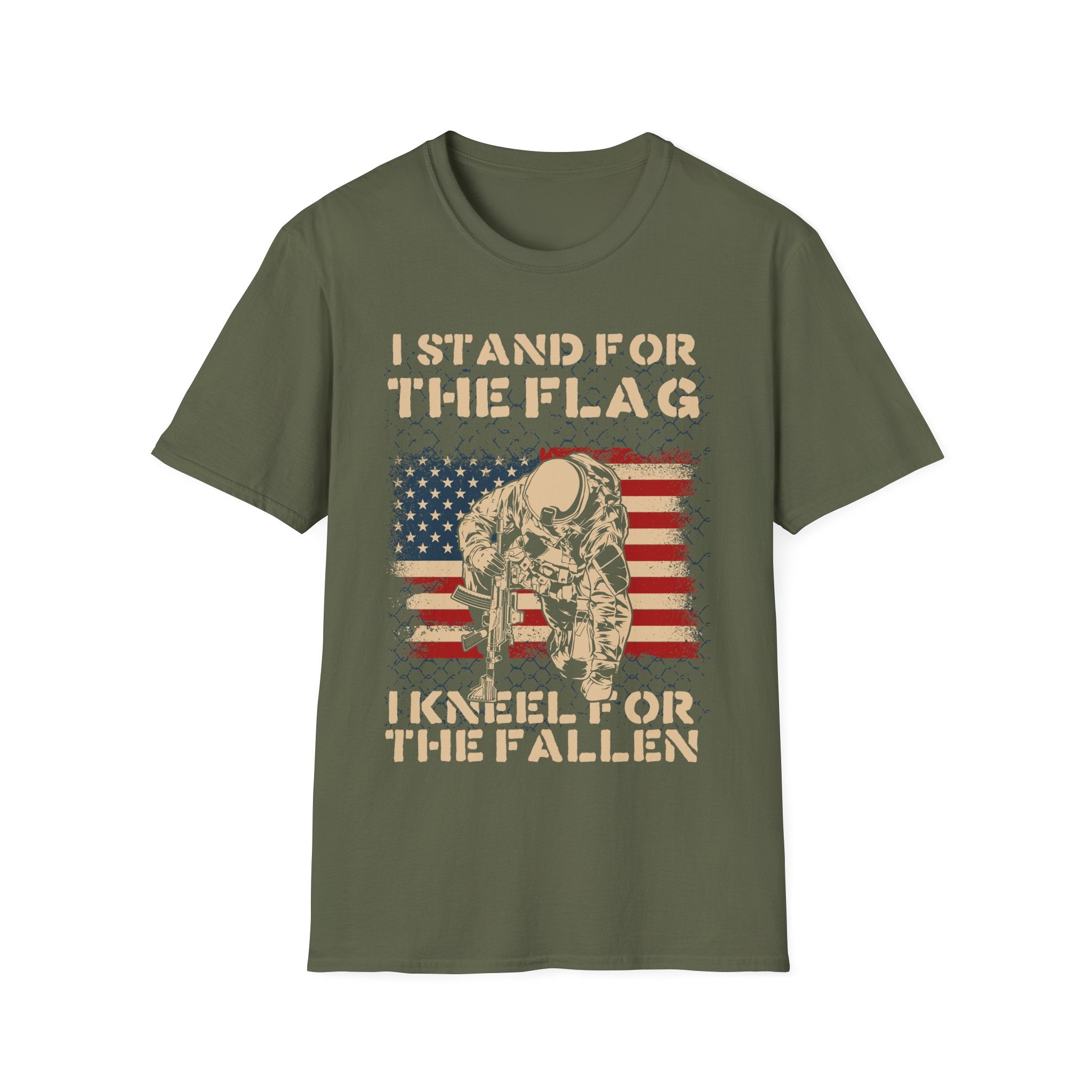 I Stand for the Flag I Kneel for the Fallen Patriotic Veteran Shirt