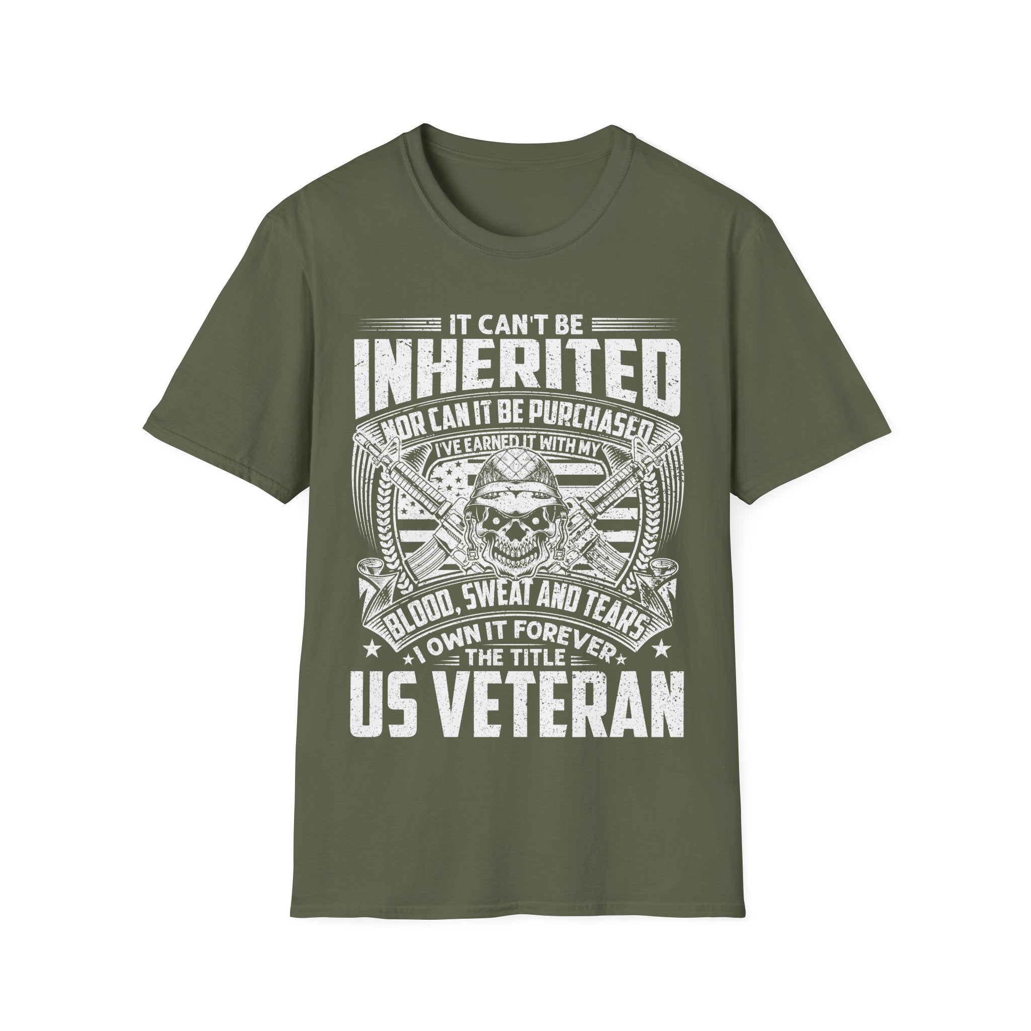 US Veteran I Earned the Title Shirt Blood Sweat and Tears Military Tee