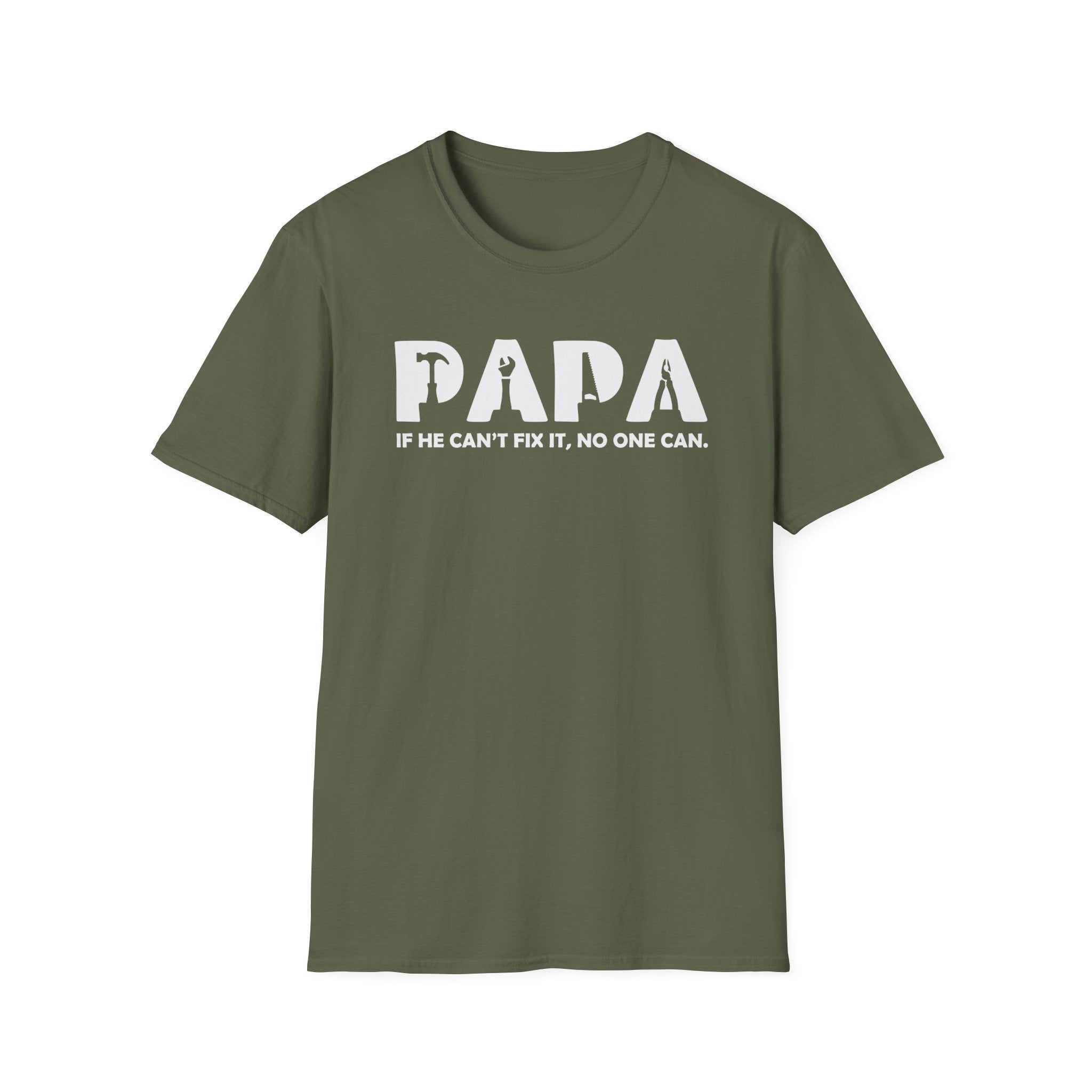 Papa If He Can’t Fix It T-Shirt Funny Gift for Handy Dads and Grandpas