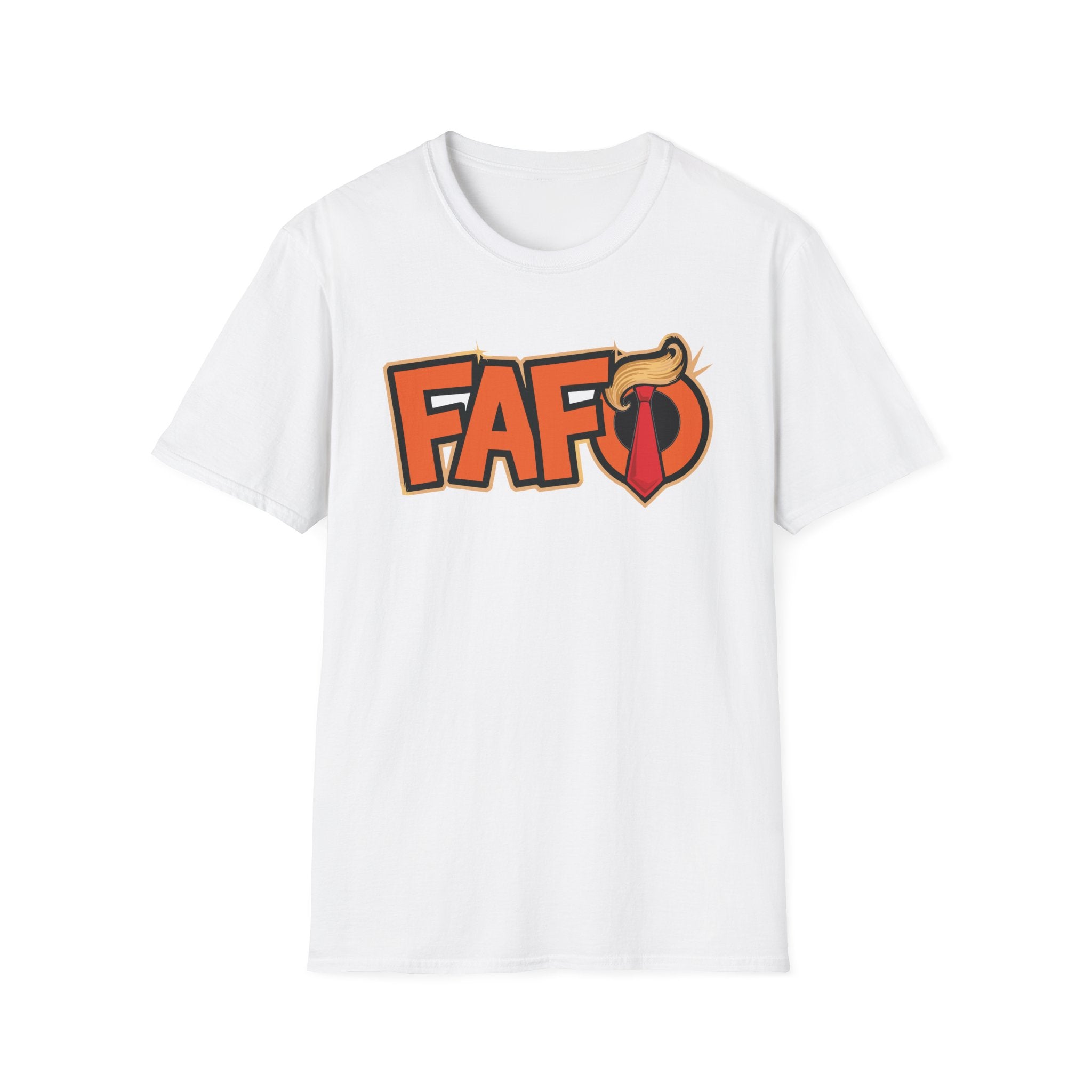 White MAGA themed funny FAFO political shirt